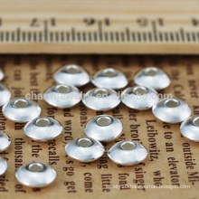 2014 fashion DIY jewelry accessories Glossy sterling silver beads UFO shaped SEF012